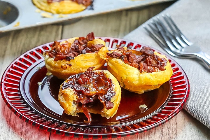 Master Cranberry Brie Tarts with Bacon & Caramelized Red Onion